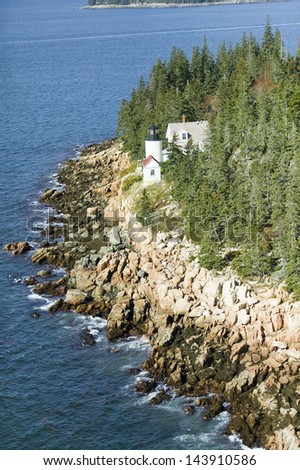 Bass Harbor Head Lighthouse, Acadia National Park, Maine, west side of Mount Desert Island