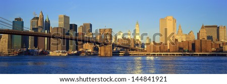 Manhattan towards Queens over East River, New York City, NY