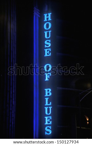 CHICAGO, ILLINOIS - CIRCA 1999: House of Blues Neon Sign, Chicago, Illinois