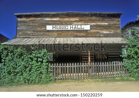 VIRGINIA CITY MONTANA - CIRCA 2000\'s: Old Music Hall in Ghost Town near Virginia City, MT
