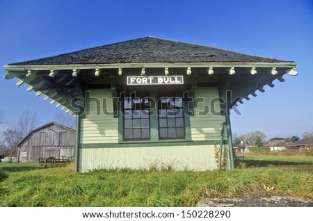 ROME, NY - CIRCA 1990\'s: Fort Bull Building in Erie Canal village, Rome, NY