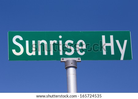 Sunrise Highway, Road Sign in San Diego County, California