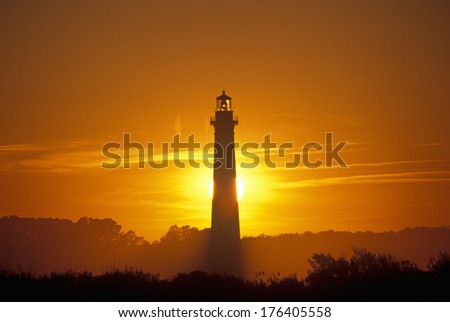 Bodie Island Lighthouse and Visitors Center on Cape Hatteras National Seashore, NC