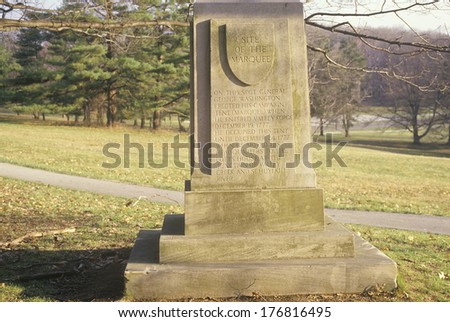 Marker at Revolutionary War National Park, Valley Forge, PA