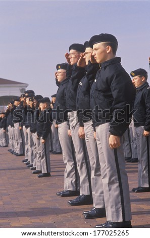 Young Cadets Saluting, St. John\'s Military School, Salina, Kansas