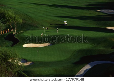 carmel approaching golfers pete dye ranch golf designed valley course california shutterstock