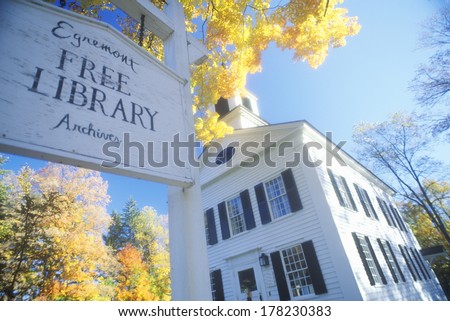 Worms eye view of Egremont library,  MA