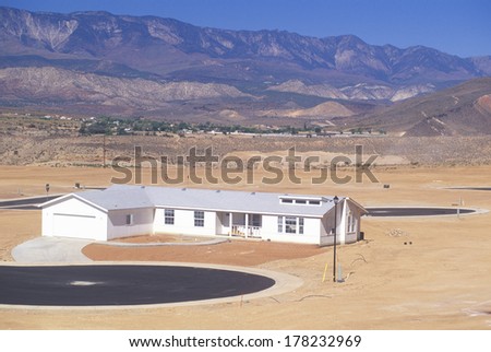 Suburban development in desert setting,  Silver Springs, UT