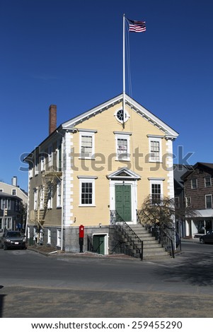 Historic Old Town Hall House, constructed 1727, Marblehead, Massachusetts, USA, 03.16.2014