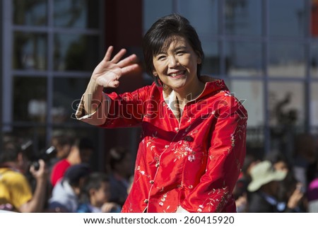 Congresswoman Judy Chew, 115th Golden Dragon Parade, Chinese New Year, 2014, Year of the Horse, Los Angeles, California, USA, 02.01.2014