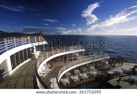 Cruise ship Marco Polo approaches Cape Horn, Antarctica