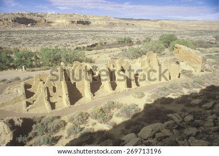 Chaco Canyon Indian ruins, NM, circa 1060, The Center of Indian Civilization, NM