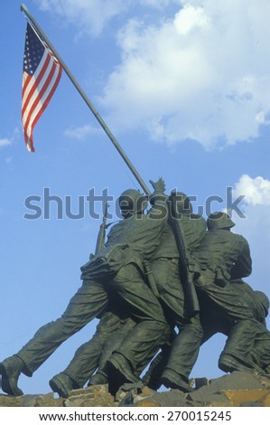 Statue of Iwo Jima, U.S. Marine Corps Memorial at Arlington National Cemetery, Washington D.C.