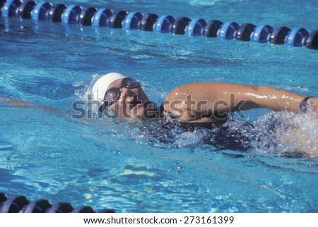Swimmer in Senior Olympic Swimming Competition, Ojai, CA