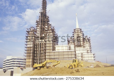 An Orange County church under construction in Orange County California