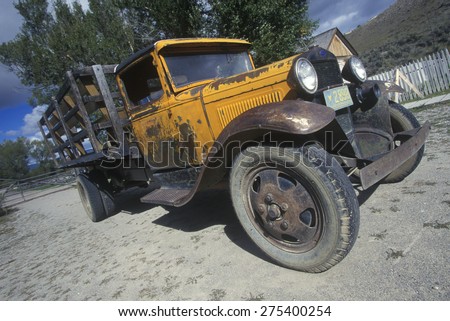 An antique Ford truck in Bannack, Montana