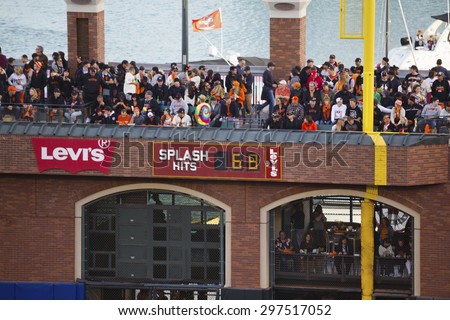 San Francisco, California, USA, October 16, 2014, AT&T Park, baseball stadium, SF Giants versus St. Louis Cardinals, National League Championship Series (NLCS)