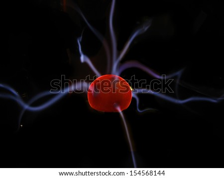 Electricity in a plasma ball at Science Museum of Barcelona