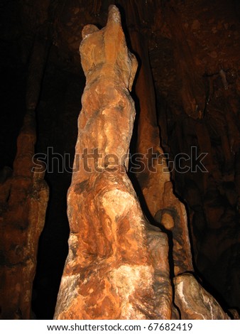 Rock formation inside a cave