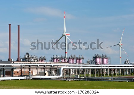 Gas storage facility and wind energy