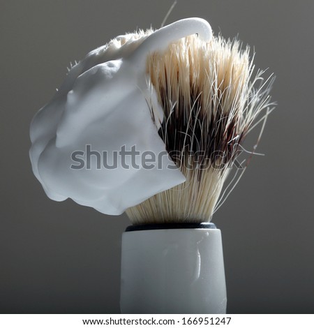 shaving brush shaving with foam