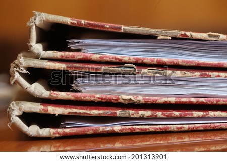 old folder with papers
