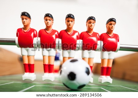 Soccer Players with ball table