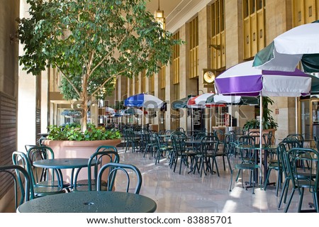 Food Court at an old train station