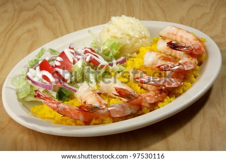 shrimp plate/ shrimp dinner plate. this image was taken for a restaurant for their menu