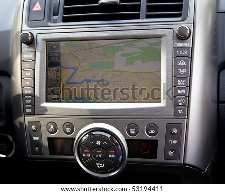 car navigation in detail with route