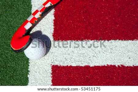 hockey stick on the field