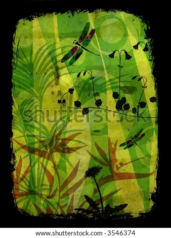 Clip Art Dragonflies. about clipart jungle leaf