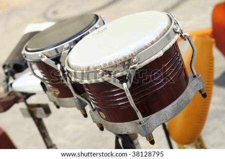 Detail of traditional afrocuban percussion instrument \