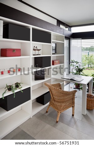 Modern interior of home office