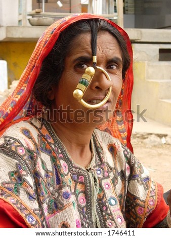 closeup of a tribal indian woman in india