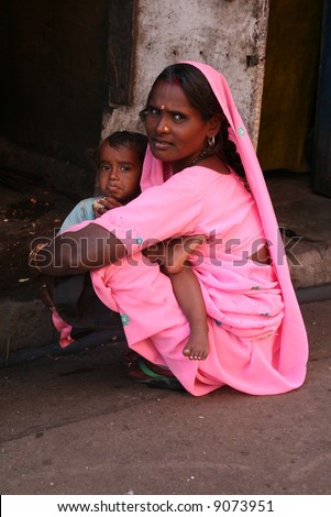 mother and her child india