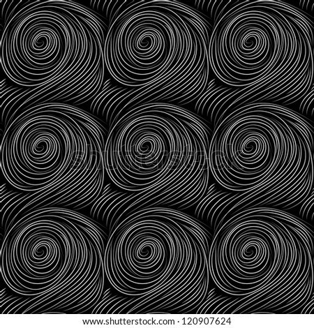 Seamless abstract hand-drawn pattern with waves