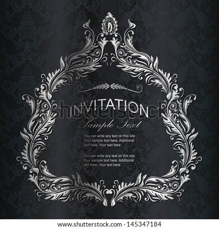 Elegant vintage frame with floral pattern Elegant vintage frame with floral pattern