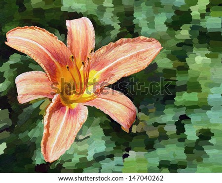 Oil painting lily