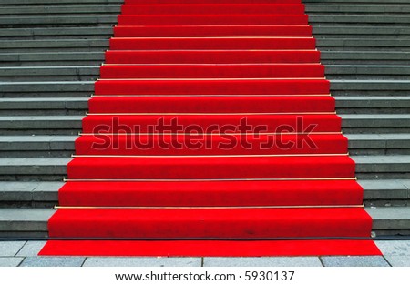 Stairs with red carpet