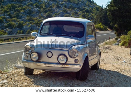  Fashioned Cars on Stock Photo   Old Fashioned Car  Found Next To The Road Along The Sea