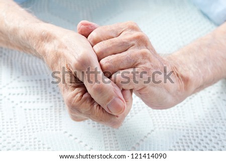 Old man\'s hands. Closeup.