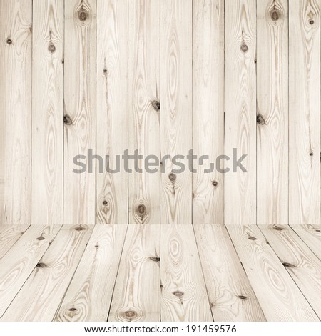 Wood texture. Empty wooden table on white background for product montage