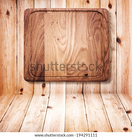 Wood texture. Wooden kitchen cutting board close up. Empty wooden table background for product montage. Product pages for installation recipe books menu