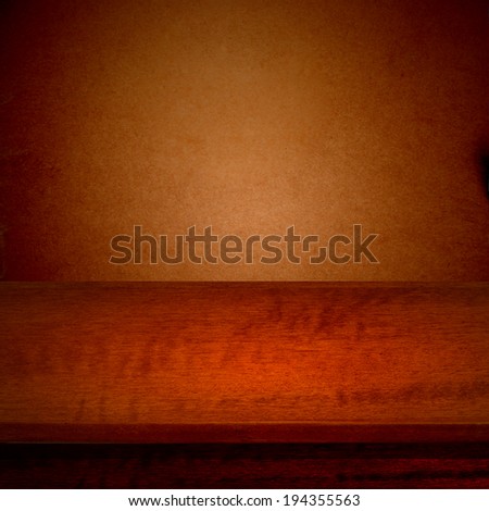 Wood texture background. Empty wooden table on brown background wallpaper for product montage.