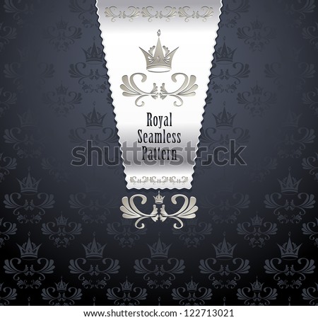 Royal seamless pattern with crown or Royal background Royal seamless pattern with crown or Royal background