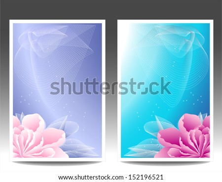 Two   flowers banners or vectors background with pink magenta peony  for advertising something