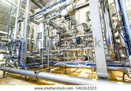 Industrial equipment stainless tubes Food automation.