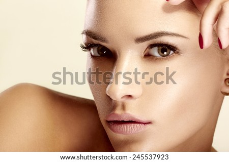 Beautiful model with natural make-up