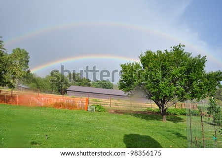 Double Rainbow as storm passes